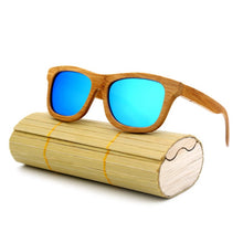 Load image into Gallery viewer, Turquoise Wooden Sunglasses