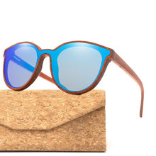 Load image into Gallery viewer, Blue Wooden Sunglasses