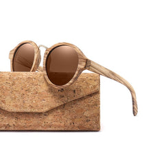 Load image into Gallery viewer, Retro Round Wooden Sunglasses