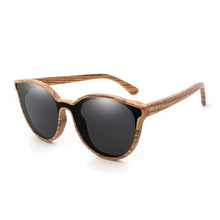 Load image into Gallery viewer, Round Wooden Sunglasses