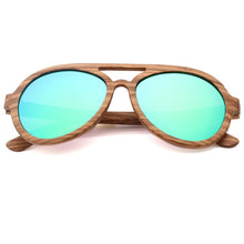Load image into Gallery viewer, Brand Design Zebra Wooden Sunglasses