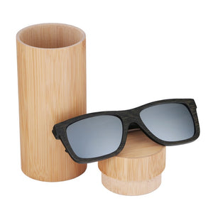 Black Frame Wooden Sunglasses