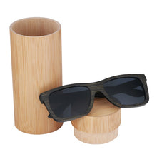 Load image into Gallery viewer, Black Frame Wooden Sunglasses