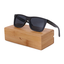 Load image into Gallery viewer, Black Frame Wooden Sunglasses